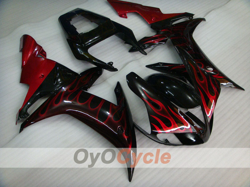 Carenado de inyección para YZF-R1 02-03 - Rojo, Negro - Llama #OYO87905765 Imagen principal del producto