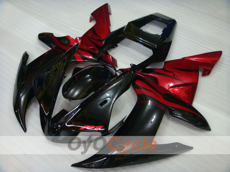 Kit de carenado por inyección para YZF-R1 02-03 - Rojo, Negro - Llama #OYO87905766