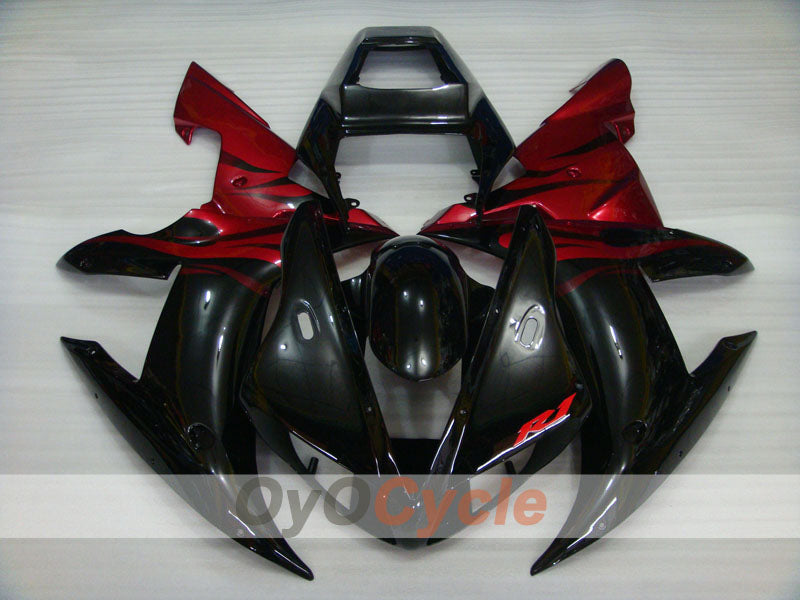Kit de carenado por inyección para YZF-R1 02-03 - Rojo, Negro - Llama #OYO87905766