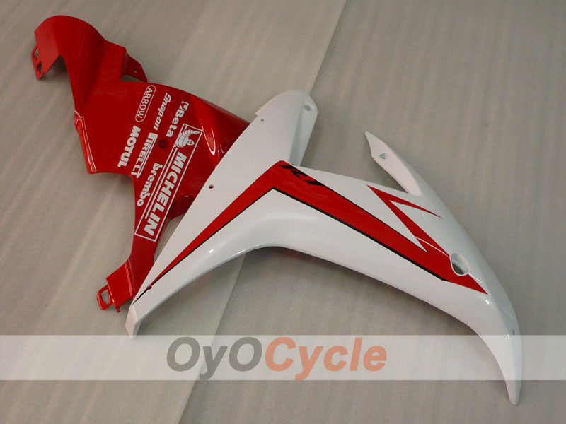 Carenado inyectado para YZF-R1 02-03 - Rojo, Blanco - Estilo de fábrica #OYO87905768