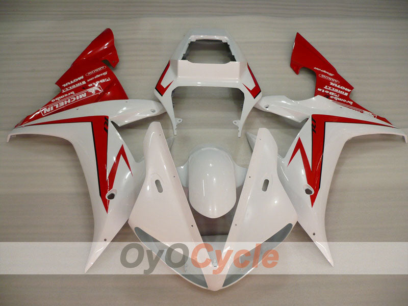 Carenado inyectado para YZF-R1 02-03 - Rojo, Blanco - Estilo de fábrica #OYO87905768