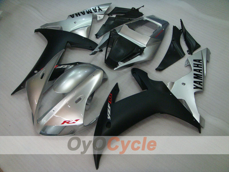 Kit de carenado por inyección para YZF-R1 02-03 - Negro, Plata, Mate - Estilo de fábrica #OYO87905769