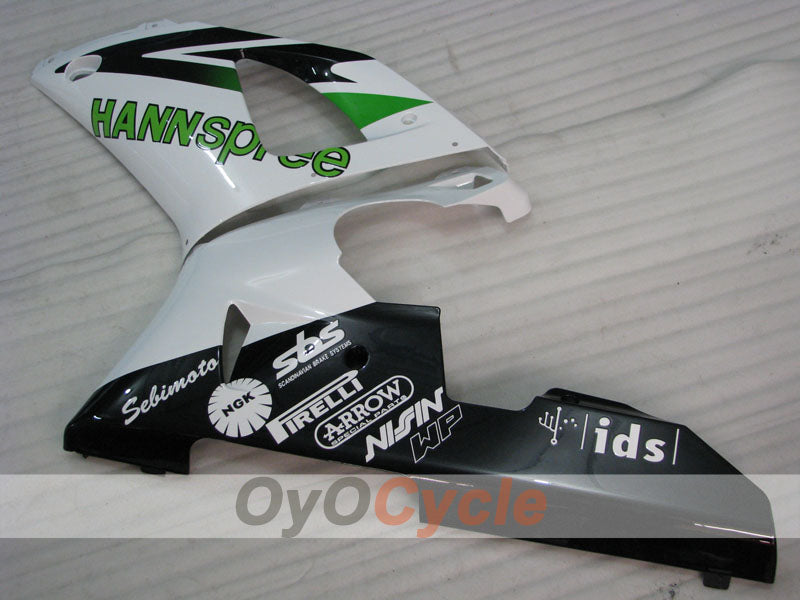 Kit de carenado por inyección para YZF-R1 98-99 - Verde, blanco, negro - HANN Spree #OYO87905776