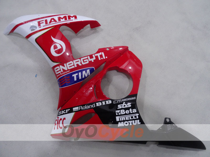 Carenado de inyección para YZF-R6 05 - Rojo, Blanco - FIAMM #OYO87905833