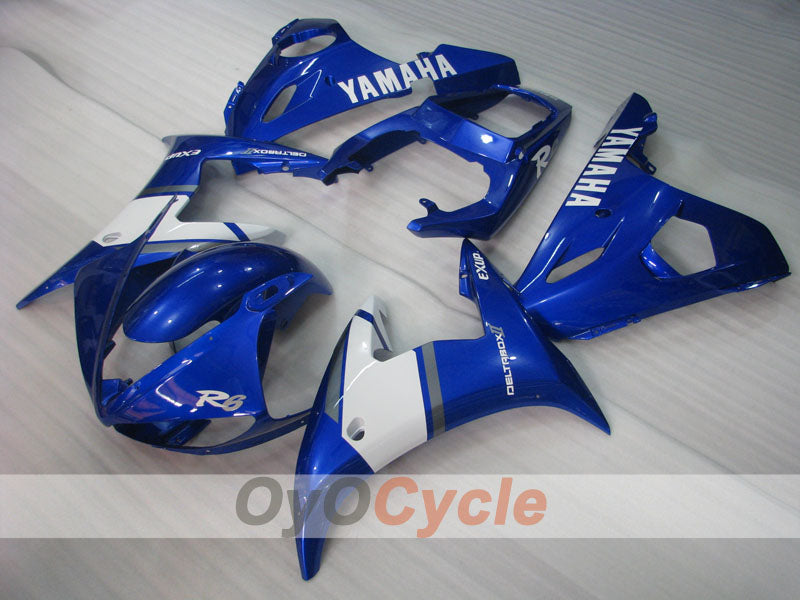 Kit de carenado por inyección para YZF-R6 03-04 - Azul, Blanco - Estilo de fábrica #OYO87905790 Imagen principal del producto