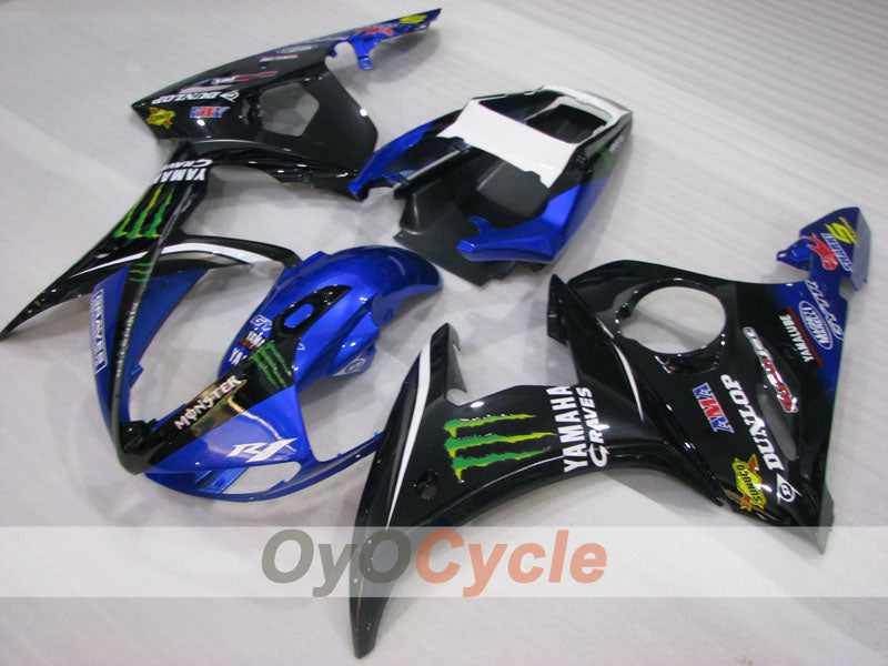 Kit de carenado por inyección para YZF-R6 03-04 - Azul, Negro - Monster #OYO87905792 Imagen principal del producto