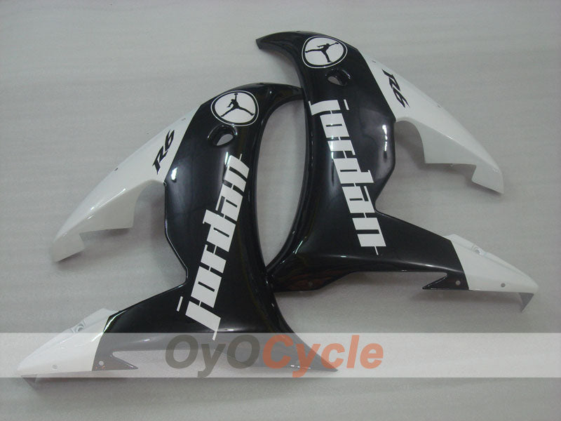 Kit de carenado por inyección para YZF-R6 03-04 - Blanco, Negro - Jordan #OYO87905794