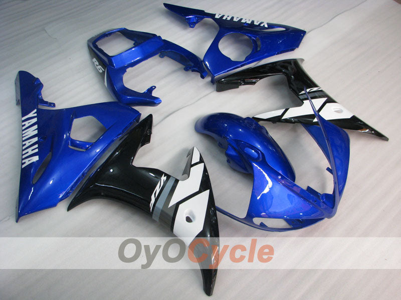 Kit de carenado por inyección para YZF-R6 03-04 - Azul, Blanco - Estilo de fábrica #OYO87905796
