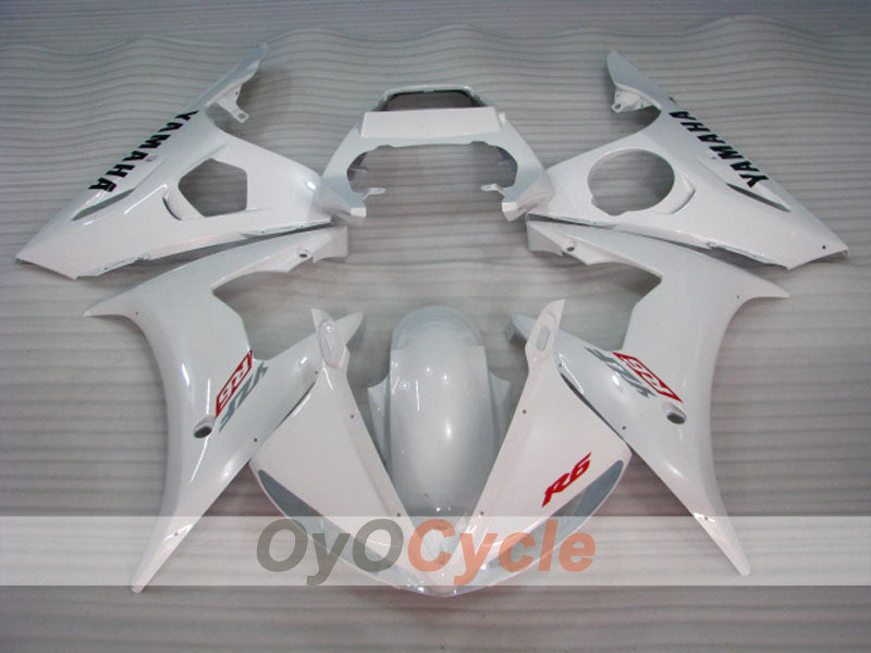 Kit de carenado de inyección para YZF-R6 03-04 - Blanco - Estilo de fábrica #OYO87905801