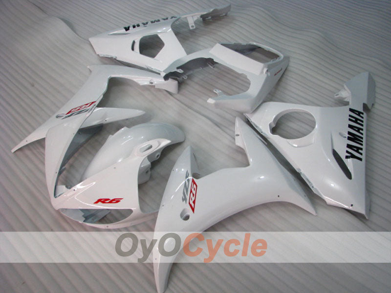 Kit de carenado de inyección para YZF-R6 03-04 - Blanco - Estilo de fábrica #OYO87905801
