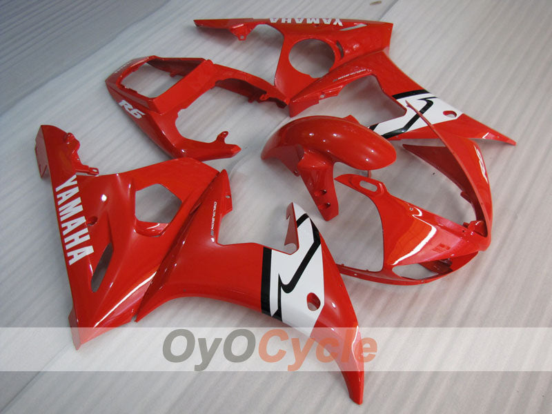 Kit de carenado por inyección para YZF-R6 05 - Rojo - Estilo de fábrica #OYO87905846