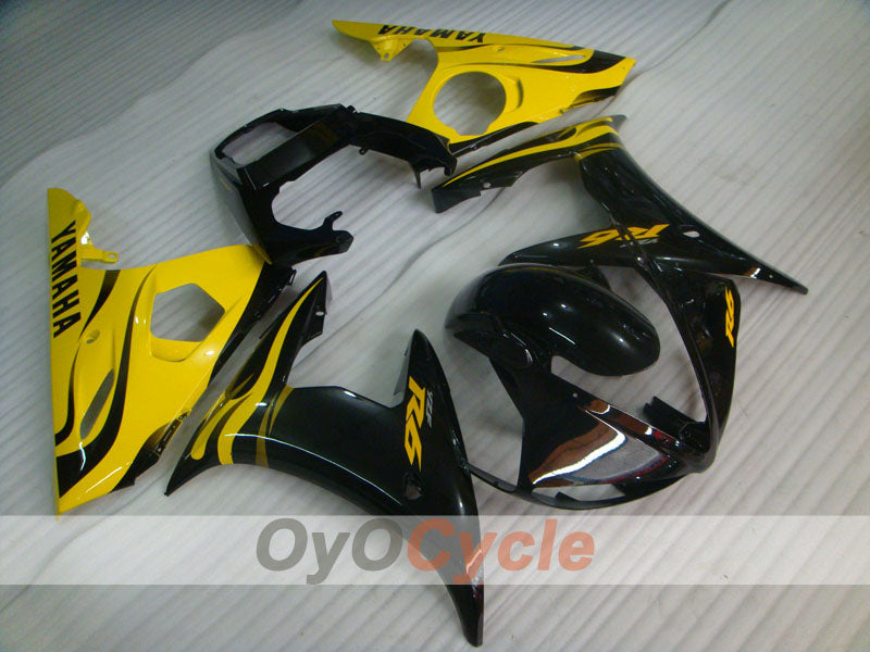 Carenado de inyección para YZF-R6 03-04 - Amarillo, Negro - Estilo de fábrica #OYO87905804 Imagen principal del producto