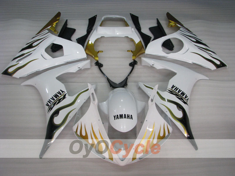 Kit de carenado por inyección para YZF-R6 05 - Blanco, Dorado - Estilo de fábrica, Personalizar #OYO87905849 Imagen secundaria del producto
