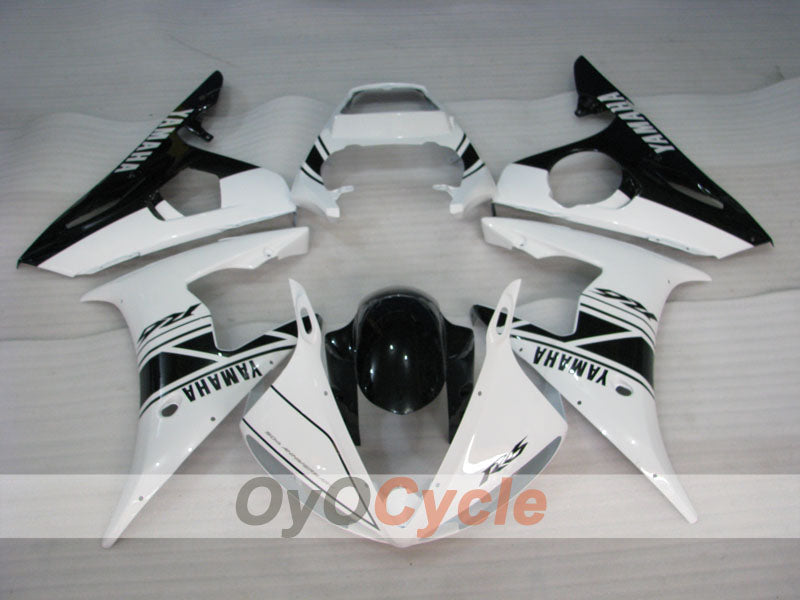 Carenado de inyección para YZF-R6 05 - Blanco, Negro - Estilo de fábrica #OYO87905852