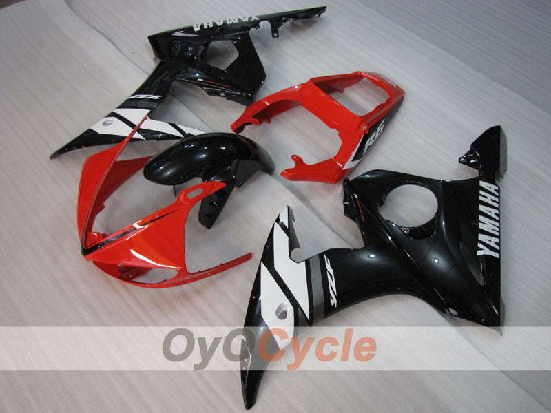 Kit de carenado por inyección para YZF-R6 03-04 - Rojo, Negro - Estilo de fábrica #OYO87905809