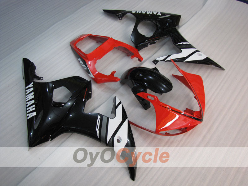 Kit de carenado por inyección para YZF-R6 03-04 - Rojo, Negro - Estilo de fábrica #OYO87905809