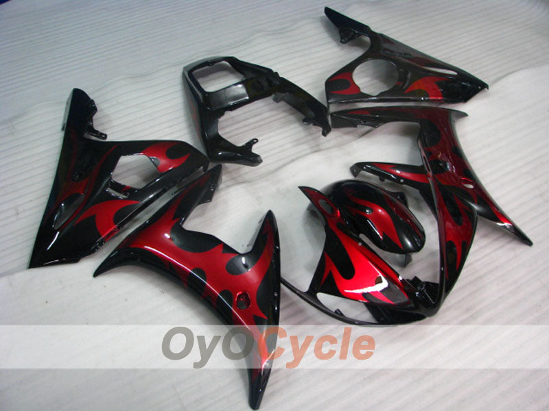 Kit de carenado de inyección para YZF-R6 03-04 - Rojo, Negro - Estilo de fábrica, Personalizable #OYO87905810 Imagen principal del producto