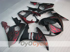 Kit de carenado por inyección para YZF-R6 05 - Rojo, Negro, Mate - Llama #OYO87905856