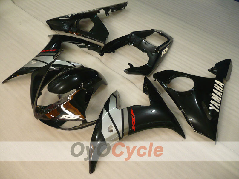 Carenado de inyección para 05 YZF-R6 - Negro, Gris, Mate - Estilo de fábrica #OYO87905857