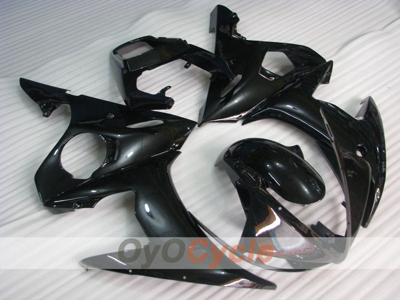 Kit de carenado por inyección para YZF-R6 05 - Negro - Sin adhesivos/calcomanías, estilo de fábrica #OYO87905860
