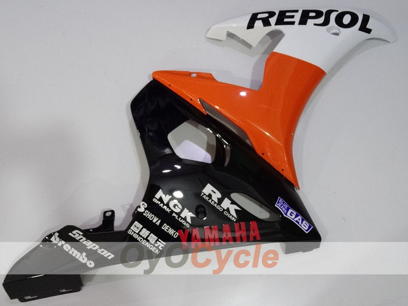 Kit de carenado por inyección para YZF-R6 03-04 - Naranja, Blanco, Negro - Repsol #OYO87905819
