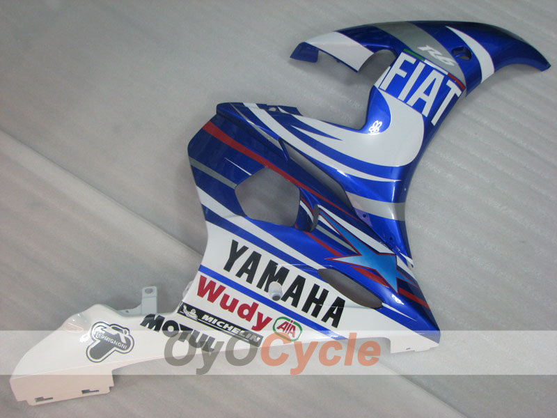 Kit de carenado por inyección para 05 YZF-R6 - Azul, Blanco - FIAT #OYO87905864