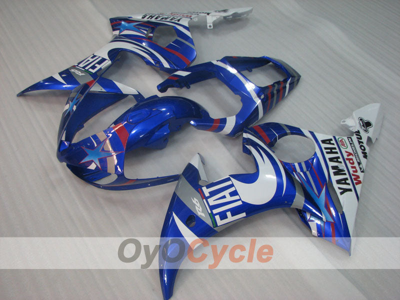 Kit de carenado por inyección para 05 YZF-R6 - Azul, Blanco - FIAT #OYO87905864