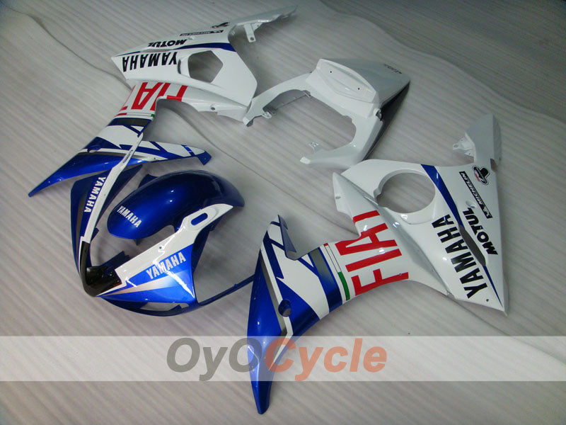 Kit de carenado de inyección para YZF-R6 05 - Azul, Blanco - DUNLOP, FIAT, MOTUL #OYO87905867 Imagen principal del producto
