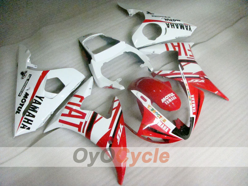 Kit de carenado de inyección para YZF-R6 05 - Rojo, blanco - FIAT, MOTUL #OYO87905868