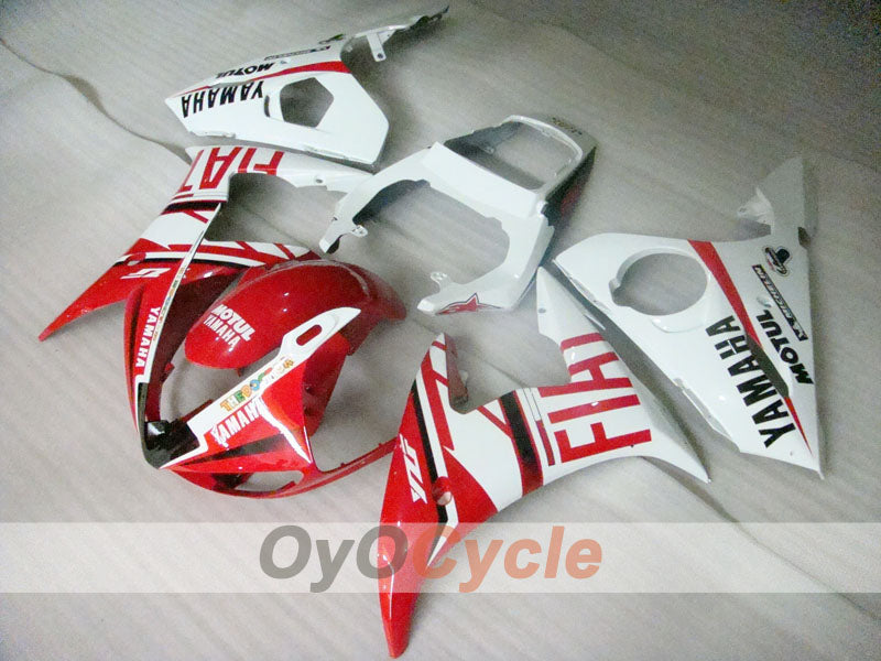 Kit de carenado de inyección para YZF-R6 05 - Rojo, blanco - FIAT, MOTUL #OYO87905868