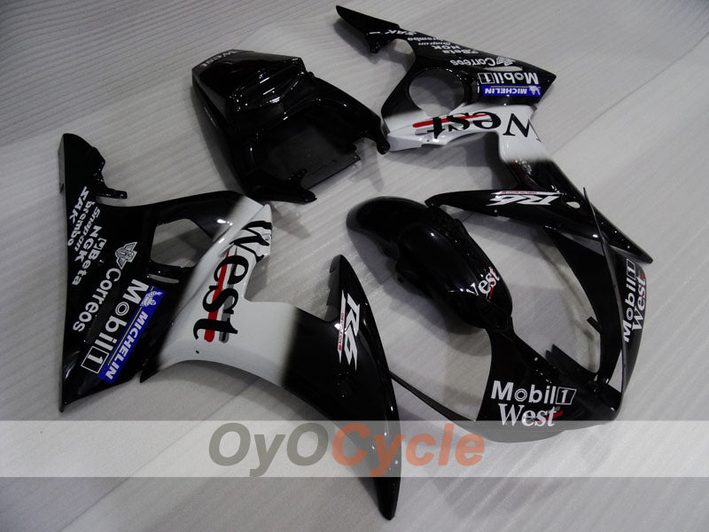 Carenado de inyección para YZF-R6 05 - Blanco, Negro - West #OYO87905876