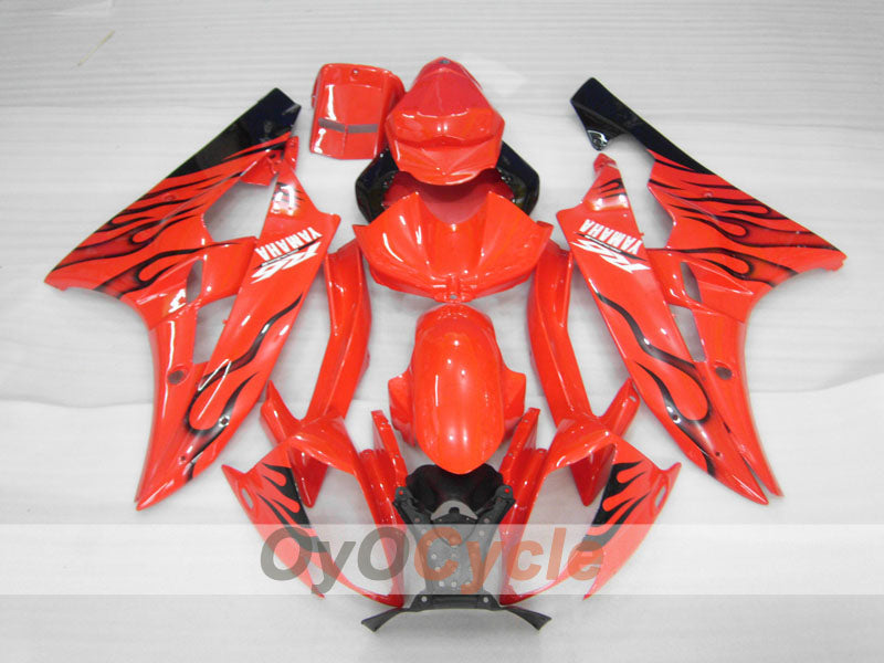 Carenado de inyección para YZF-R6 06-07 - Rojo, Negro - Llama #OYO87905878