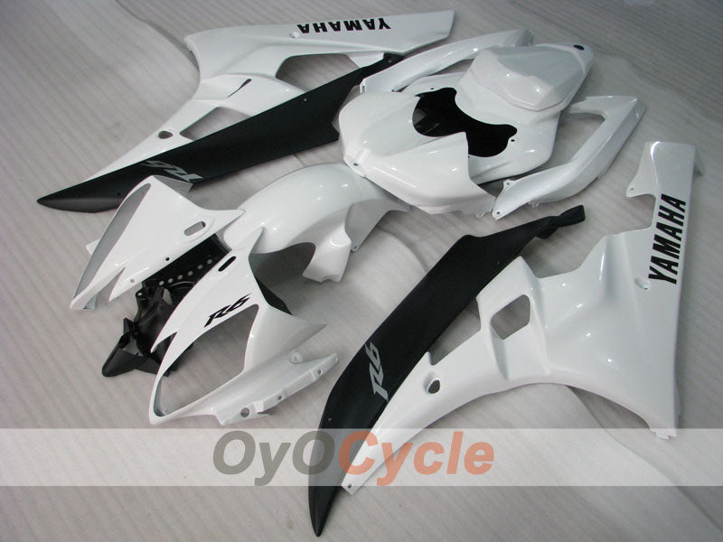 Kit de carenado por inyección para YZF-R6 06-07 - Blanco, Negro - Estilo de fábrica #OYO87905885