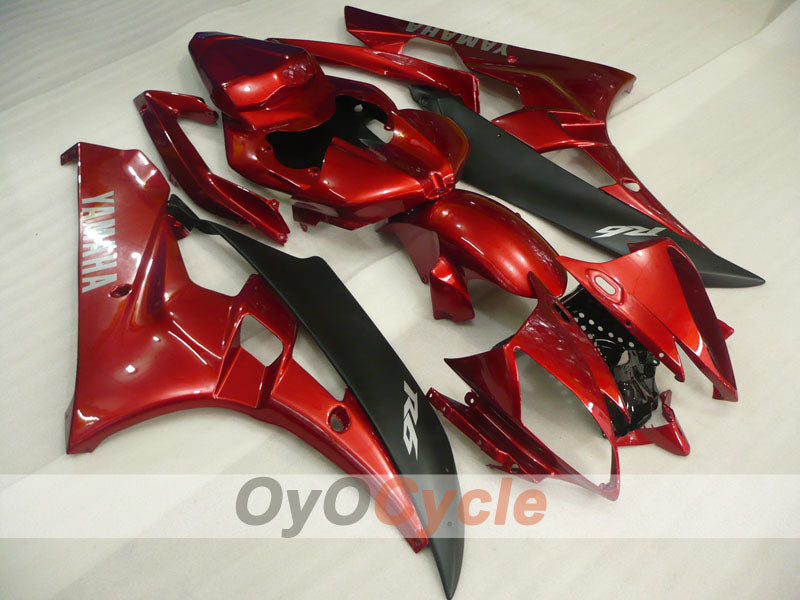Kit de carenado por inyección para YZF-R6 06-07 - Rojo, Negro - Estilo de fábrica #OYO87905886