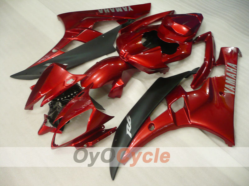 Kit de carenado por inyección para YZF-R6 06-07 - Rojo, Negro - Estilo de fábrica #OYO87905886