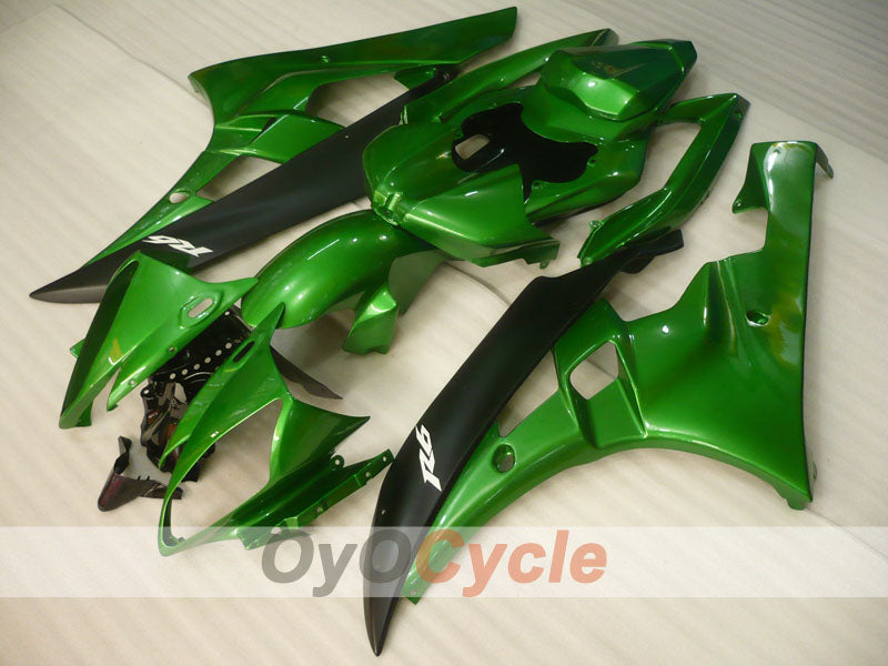 Kit de carenado por inyección para 06-07 YZF-R6 - Verde, Negro - Estilo de fábrica #OYO87905887