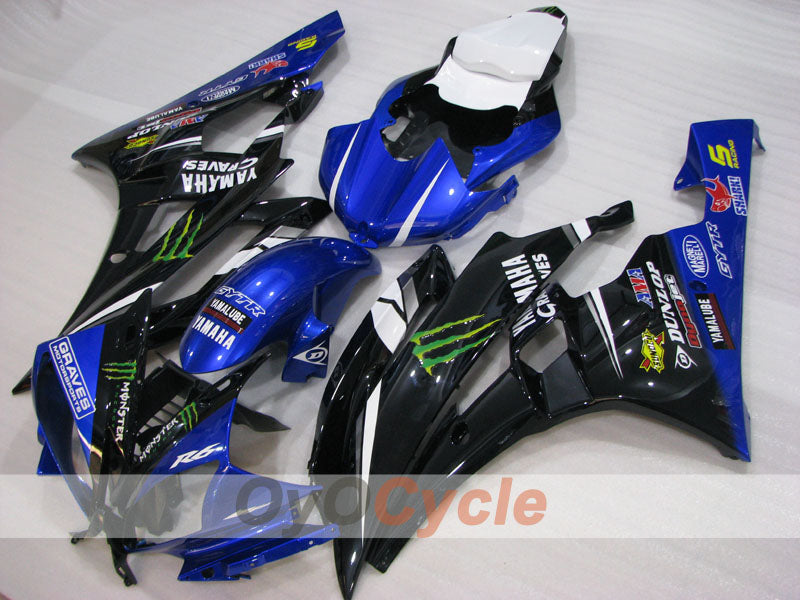 Carenado de inyección para YZF-R6 06-07 - Azul, Negro - Monster #OYO87905898 Imagen principal del producto