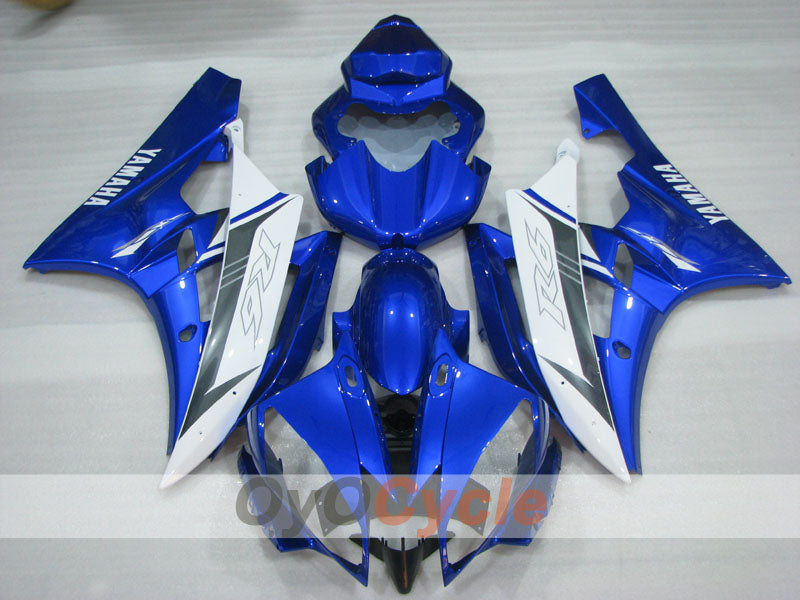 Kit de carenado por inyección para YZF-R6 06-07 - Azul, blanco - Estilo de fábrica #OYO87905903