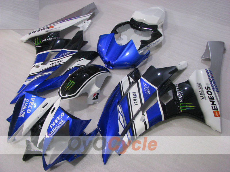 Carenado inyectado para YZF-R6 06-07 - Azul, Blanco, Negro - Monster #OYO87905904