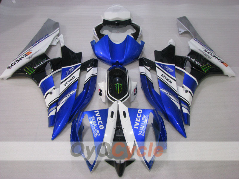 Carenado inyectado para YZF-R6 06-07 - Azul, Blanco, Negro - Monster #OYO87905904