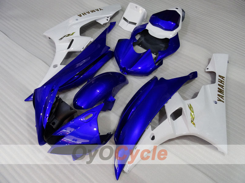 Kit de carenado por inyección para YZF-R6 06-07 - Azul, Blanco - Estilo de fábrica #OYO87905909