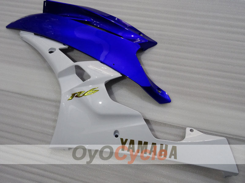 Kit de carenado por inyección para YZF-R6 06-07 - Azul, Blanco - Estilo de fábrica #OYO87905909