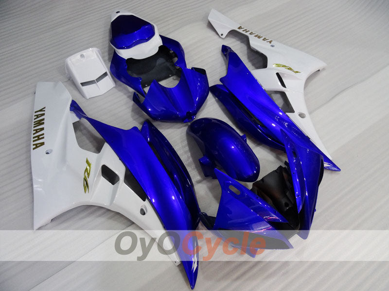 Kit de carenado por inyección para YZF-R6 06-07 - Azul, Blanco - Estilo de fábrica #OYO87905909