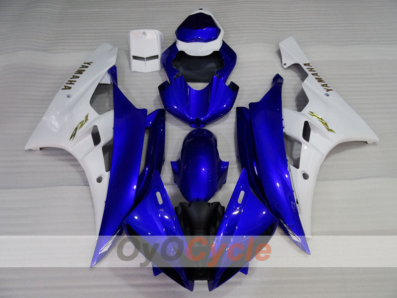 Kit de carenado por inyección para YZF-R6 06-07 - Azul, Blanco - Estilo de fábrica #OYO87905909