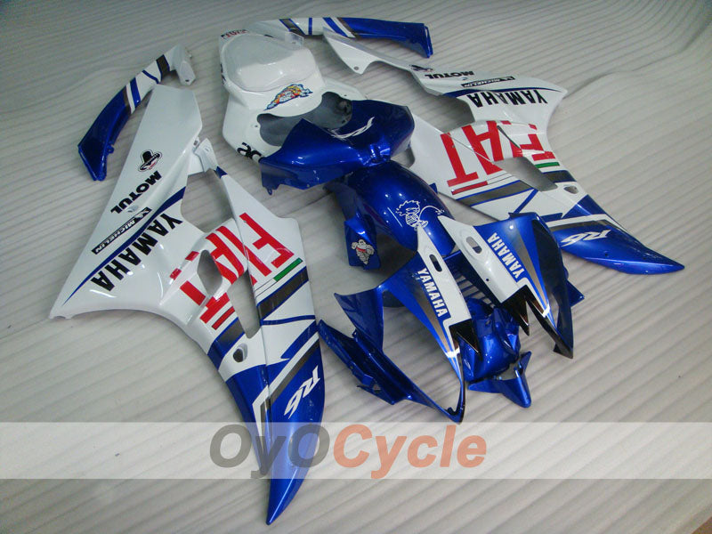 Kit de carenado por inyección para YZF-R6 06-07 - Azul, Blanco - FIAT, MOTUL #OYO87905916