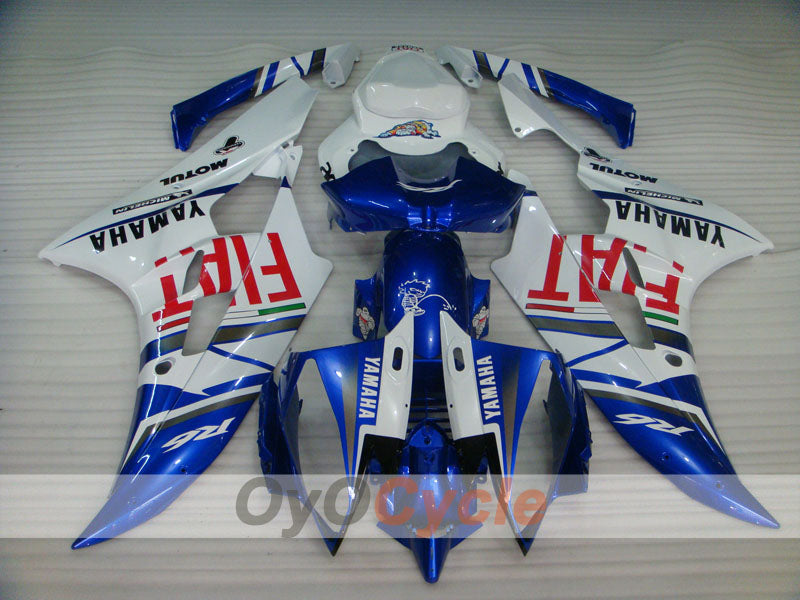 Kit de carenado por inyección para YZF-R6 06-07 - Azul, Blanco - FIAT, MOTUL #OYO87905916