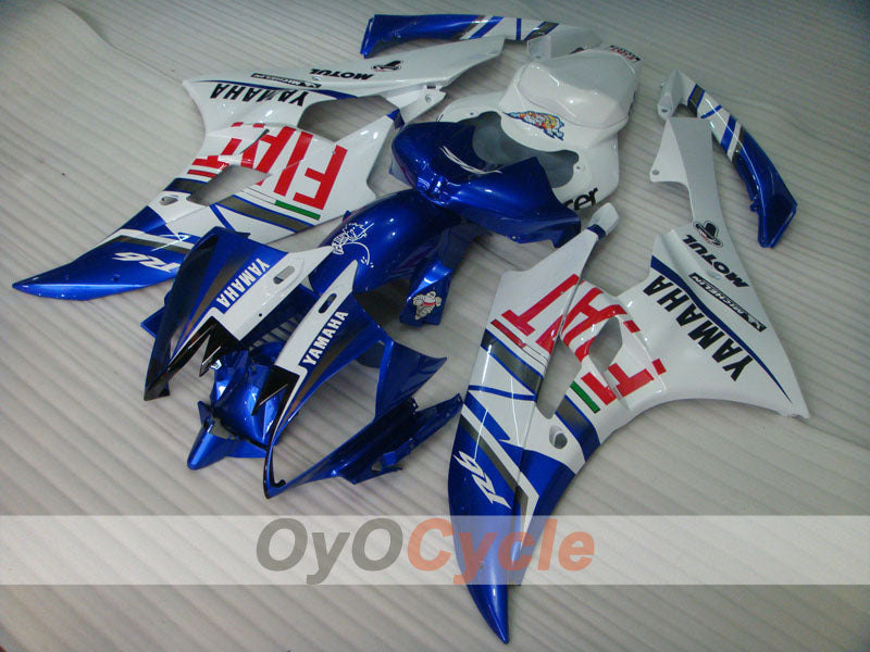 Kit de carenado por inyección para YZF-R6 06-07 - Azul, Blanco - FIAT, MOTUL #OYO87905916