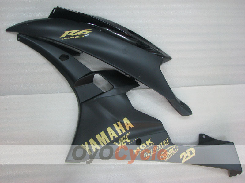 Kit de carenado de inyección para YZF-R6 06-07 - Negro, Mate - Estilo de fábrica #OYO87905922