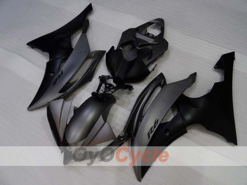 Kit de carenado por inyección para YZF-R6 08-16 - Negro, Gris, Mate - Estilo de fábrica #OYO87905927