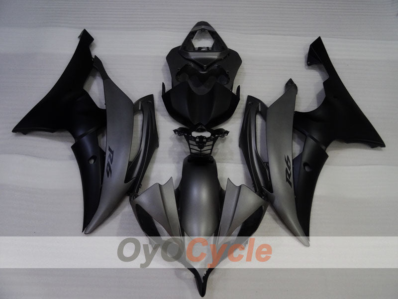 Kit de carenado por inyección para YZF-R6 08-16 - Negro, Gris, Mate - Estilo de fábrica #OYO87905927